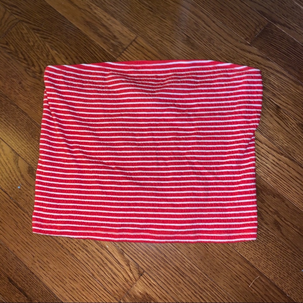 red/white striped AE tube top